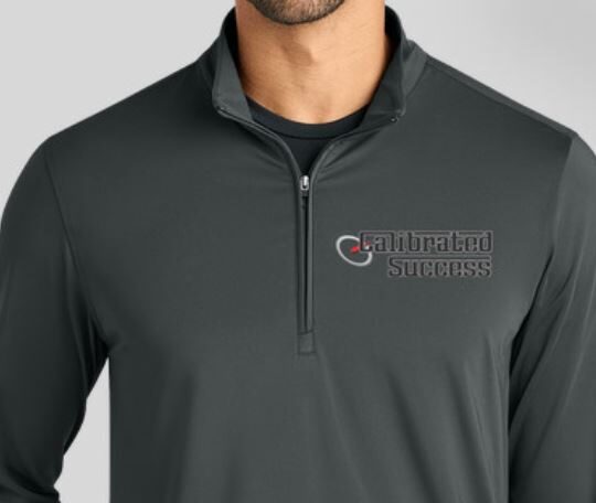 quarter zip calibrated success logo shirt